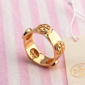 Tory Burch Miller Studded Ring in Gold (Size #7) - Brand New